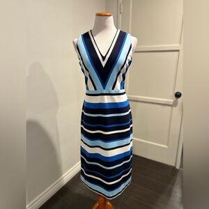 Banana Republic NWT Size 12 Sleeveless Multicolor MIDI Dress